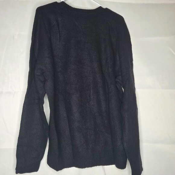 J. Crew Men's Black Crewneck Sweater in extra-soft yarn Large - Picture 3 of 4